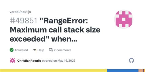 caught rangeerror: maximum call stack size exceeded